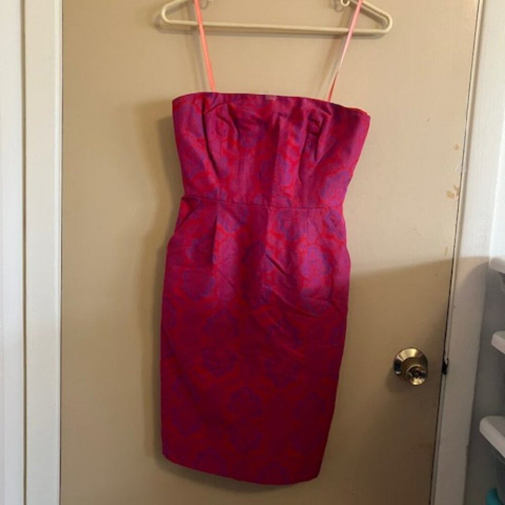 J. Crew Pink Silk Strapless Dress